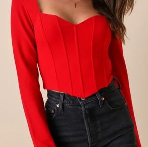 NEW Lulus Bustier Crop Top Sz S